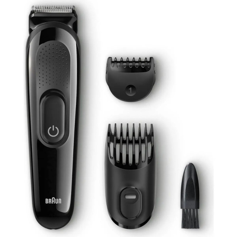 Тример для бороди Braun BT3322, Wet&Dry, 39 налаштувань довжини, Чорний / Сірий