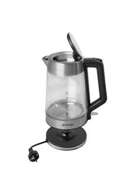 Чайник GORENJE K17GED, 1.7л, 2200W, сріблясто-чорний