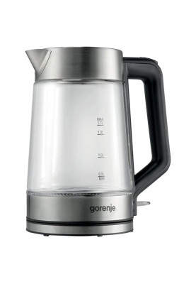 Чайник GORENJE K17GED, 1.7л, 2200W, сріблясто-чорний