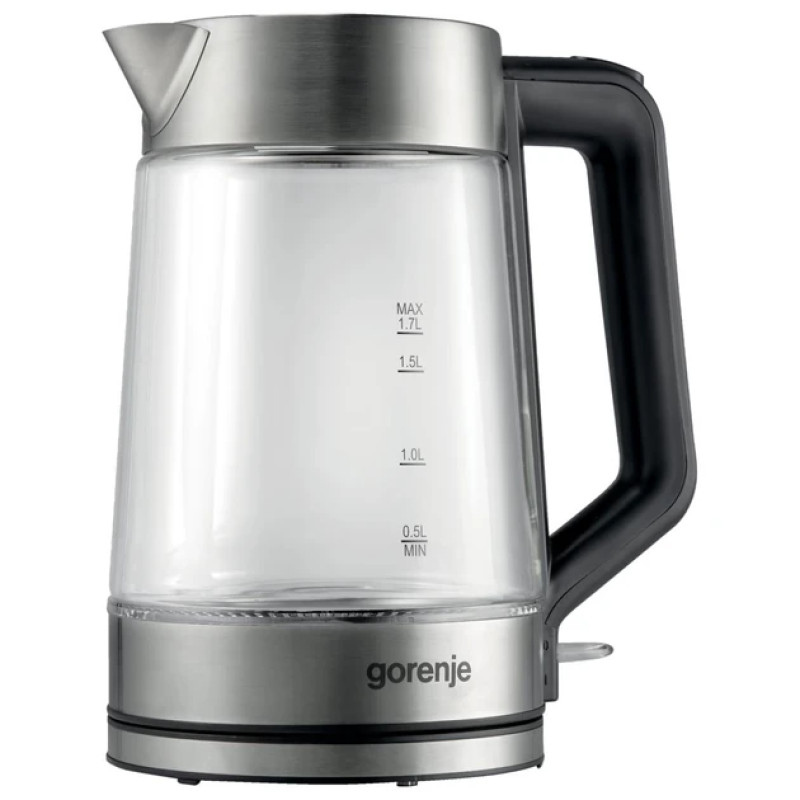 Чайник GORENJE K17GED, 1.7л, 2200W, сріблясто-чорний