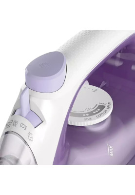 Праска Philips DST3010/30, Пар 30 г/хв, 0,3 л, Керамічна підошва, 2000 Вт, Білий / Фіолетови