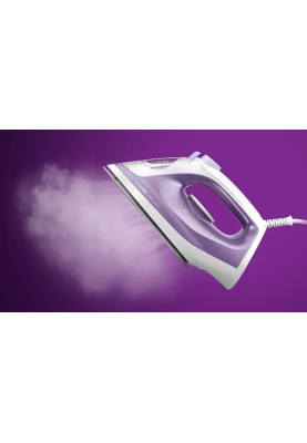 Праска Philips DST3010/30, Пар 30 г/хв, 0,3 л, Керамічна підошва, 2000 Вт, Білий / Фіолетови