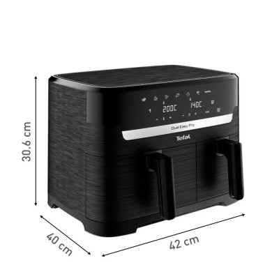 Фритюрниця Tefal Dual Easy Fry & Grill EY901N10,8.3Л. 7 програм приготування, LCD екран, автоматичне відключен