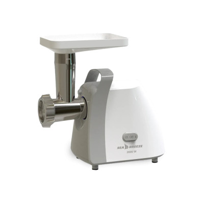 М`ясорубка електрична SeaBreeze SB-003 2600 Вт, тиха робота, 2 реж., 2 реш., Насад для ковб і люля-кеб