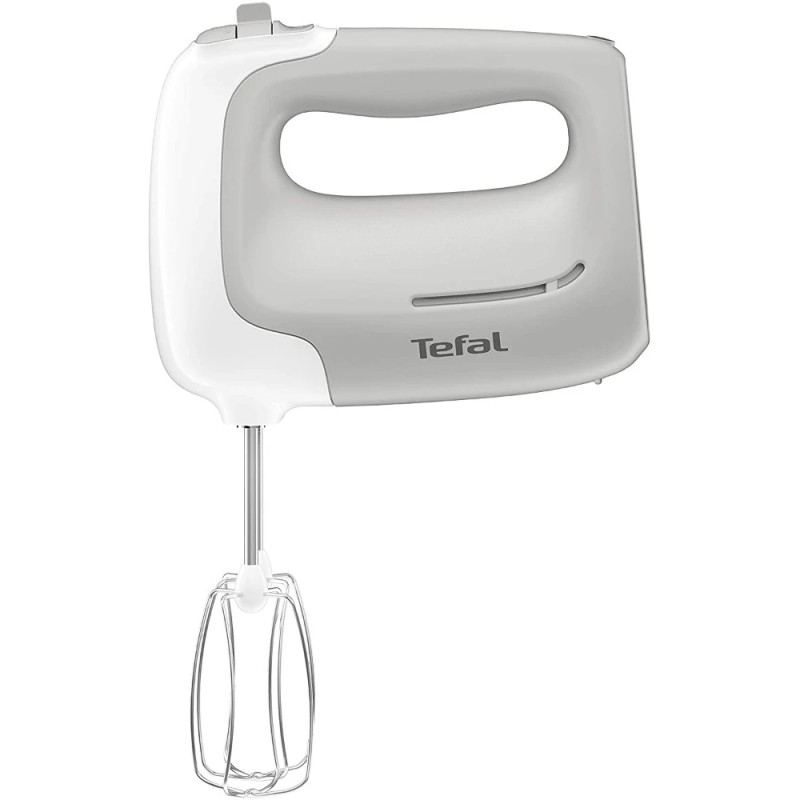 Ручний міксер Tefal Prep`Mix HT450B38, 450 Вт, 5 налаштувань швидкості, Turbo, білий / сірий