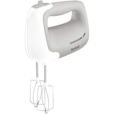 Ручний міксер Tefal Prep`Mix HT450B38, 450 Вт, 5 налаштувань швидкості, Turbo, білий / сірий
