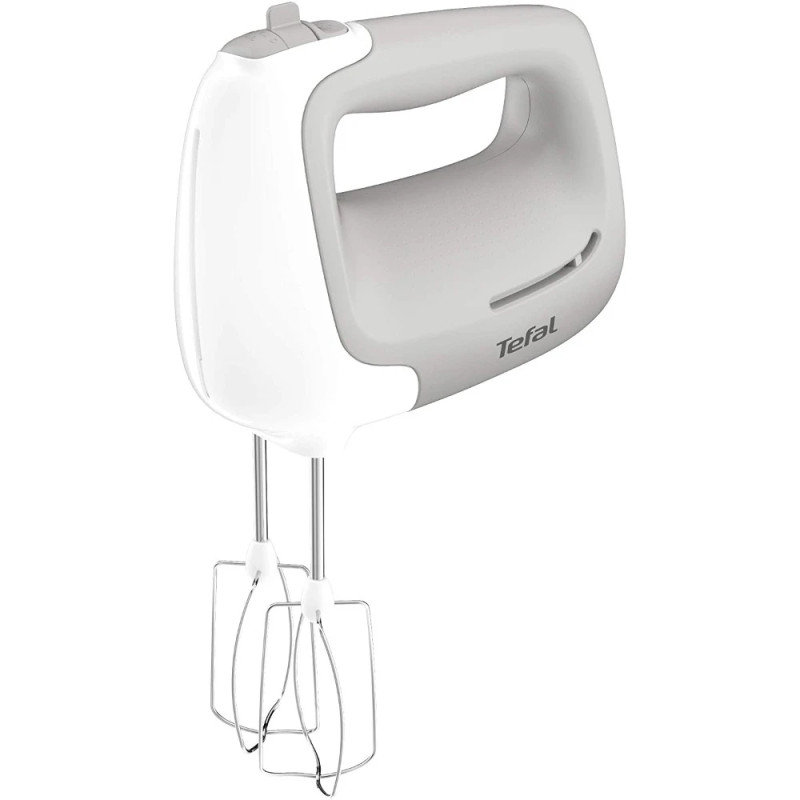 Ручний міксер Tefal Prep`Mix HT450B38, 450 Вт, 5 налаштувань швидкості, Turbo, білий / сірий