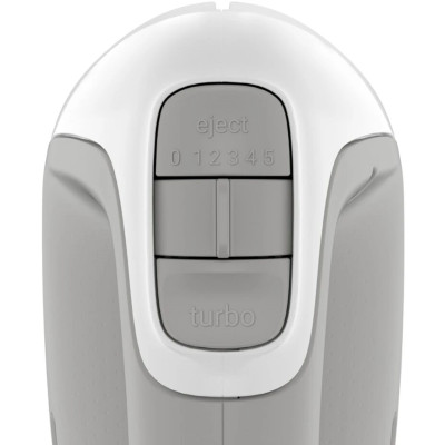 Ручний міксер Tefal Prep`Mix HT450B38, 450 Вт, 5 налаштувань швидкості, Turbo, білий / сірий