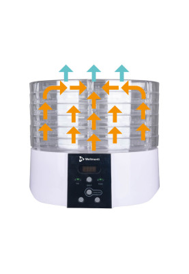 Wellmonti WM-1010 Сушарка для овочів і фруктів/Ел.керув./520Ват/6 лот. рег.вис. об’єм.23л і діам.32см