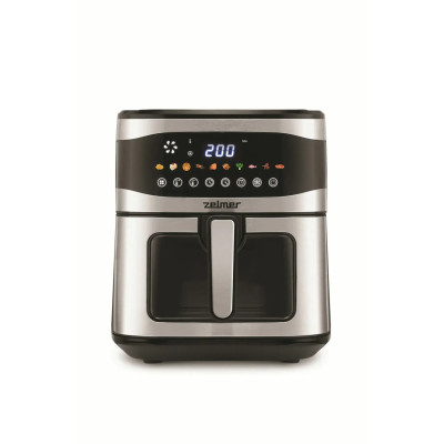Фритюрниця ZELMER ZAF1500 з гарячим повітрям, 6,5 л, 1,89 кг, 1600 Вт, чорно-срібляста
