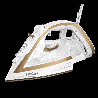 Праска TEFAL Puregliss FV8042E0, 2900 Вт, 270 г/хв, 270 мл, підошва Durilium AirGlide, біле золото