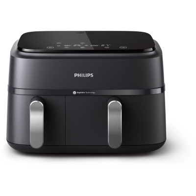 Аерофритюрниця Philips Series 3000 NA351/00 подвійна безмасляна фритюрниця, цифровий дисплей, 8 попередньо вст