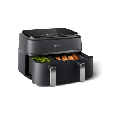 Аерофритюрниця Philips Series 3000 NA351/00 подвійна безмасляна фритюрниця, цифровий дисплей, 8 попередньо вст