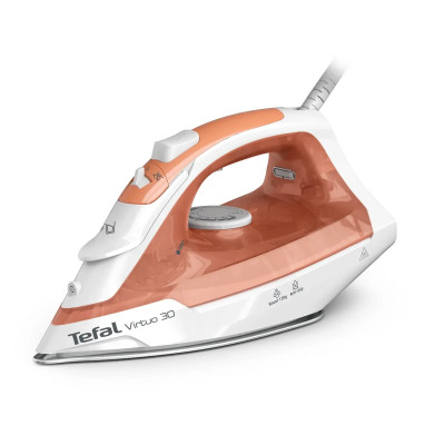 Парова праска Tefal Virtuo FV2C40E0, 120 г/хв, 0,24 літра, 2000 Вт, Білий / Помаранчевий