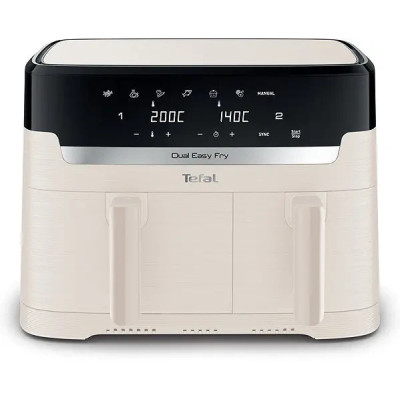 Подвійна фритюрниця з гарячим повітрям Tefal EY901AE0, 8,3 літра, 2700 Вт, Біла