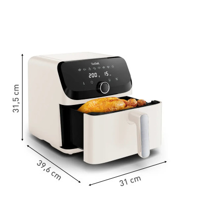 Фритюрниця з гарячим повітрям Tefal EY855AE0, 7,5 літрів, 2020 Вт, бежевий Фритюрниця з гарячим повітрям Tefal EY855AE0, 7,5 літрів, 2020 Вт, бежевий