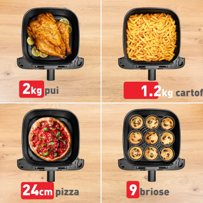 Фритюрниця з гарячим повітрям Tefal EY855AE0, 7,5 літрів, 2020 Вт, бежевий Фритюрниця з гарячим повітрям Tefal EY855AE0, 7,5 літрів, 2020 Вт, бежевий