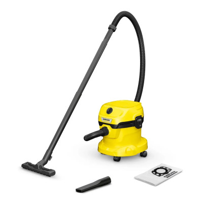 Багатофункціональний пилосос Karcher WD 2 PLUS V-12/4/18, 12 літрів, 1000 Вт, жовтий