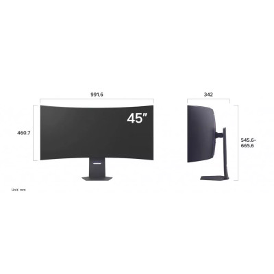 Ігровий монітор LG UltraGear 45GX950A OLED (WOLED), відгук 0.03 мсЧастота:165 Гц, 330 Гц (WFHD)Контрастність:1 500 000:1Яскравість