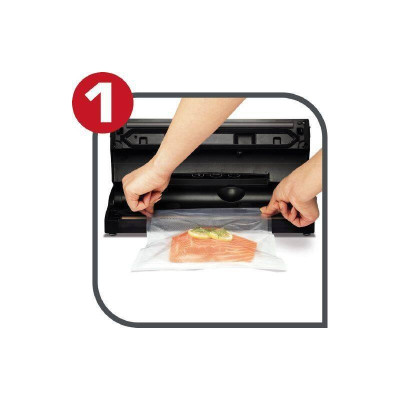 Вакуумний пакувальник Tefal VacuPack Classic VT254070, 2 програми, 110 Вт, Чорний Вакуумний пакувальник Tefal VacuPack Classic VT254070, 2 програми, 110 Вт, Чорний