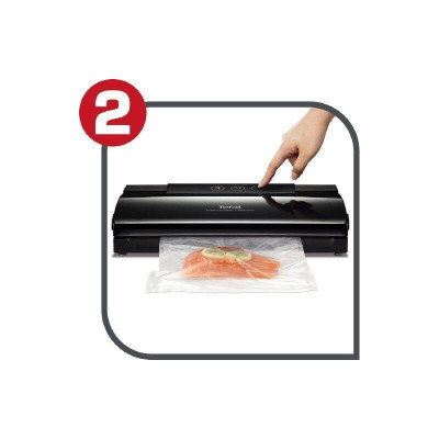 Вакуумний пакувальник Tefal VacuPack Classic VT254070, 2 програми, 110 Вт, Чорний Вакуумний пакувальник Tefal VacuPack Classic VT254070, 2 програми, 110 Вт, Чорний