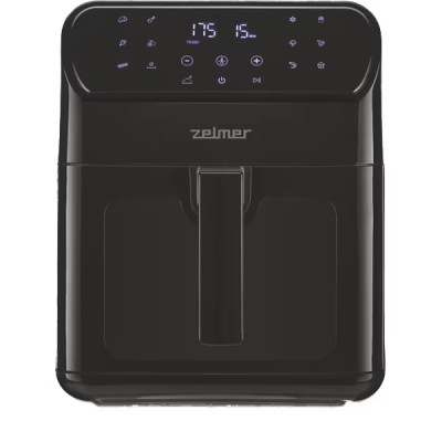 Фритюрниця ZELMER ZAF6500 з гарячим повітрям, 1,89 кг, 6,5 л, 1500 Вт, чорна