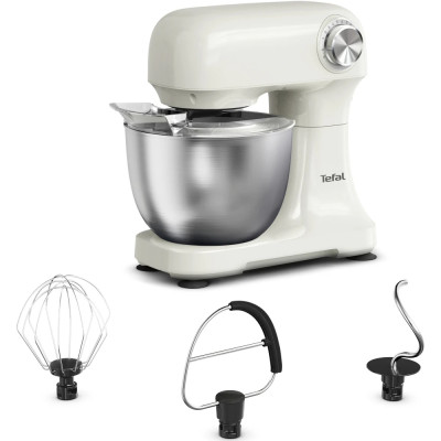 Планетарний міксер Tefal Bake Easy QB140AF0, 500 Вт, 12 налаштувань швидкості, чаша об`ємом 3,5 літра, функція імпульсного режиму,
