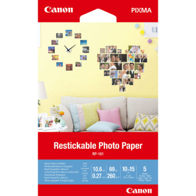 CANON RP-101 10x15 PHOTO PAPER RESTICKABLE 5sh (3635C002)