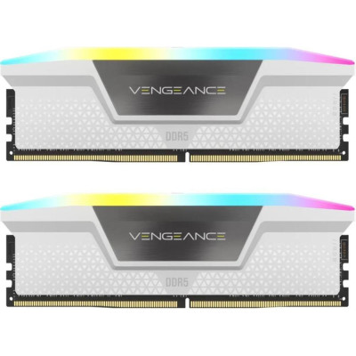 Corsair 32 GB (2x16GB) DDR5 6000 MHz Vengeance RGB White (CMH32GX5M2B6000C30W)