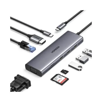 UGREEN 9-in-1 USB C Docking Station Black CM800 (25869)