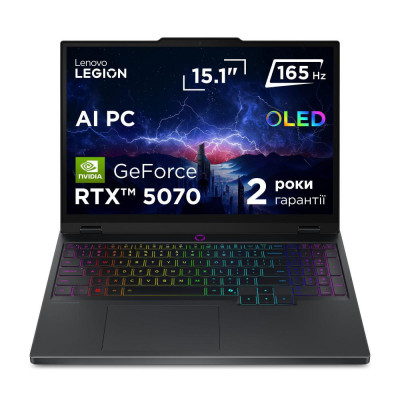 Lenovo Legion 5 15IAX10 (83F00006US Custom 32GB RAM / 2TB SSD / Win11Pro) Eclipse Black (15,1 / OLED / 2560x1600 / Ultra 7-255HX / 32GB RAM / 2TB SSD / RTX 50