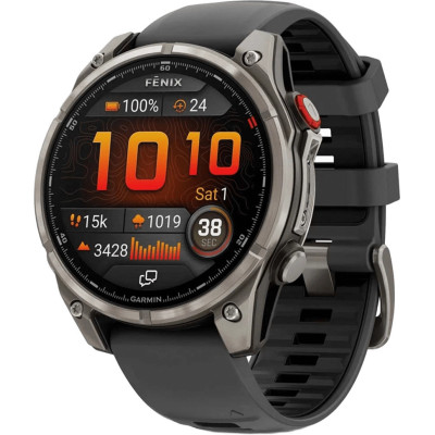 Garmin Fenix 8 Pro 47 mm AMOLED Titanium with Graphite/Black (010-03198-10/11) * Garmin Fenix 8 Pro 47 mm AMOLED Titanium with Graphite/Black (010-03198-10/11) *