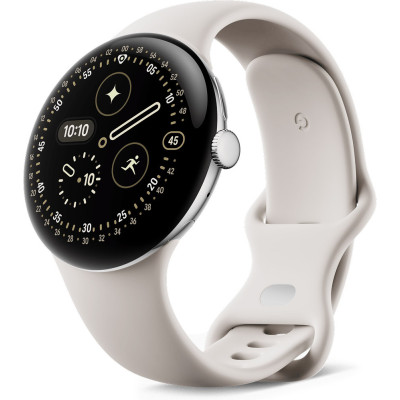 Google Pixel Watch 4 45mm Wi-Fi Polished Silver Aluminum case / Porcelain Active Band (GA09308-EU) *