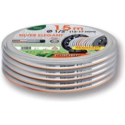 Шланг поливальний 1/2" 25м Silver Elegant сірий з помаранчевою полосою