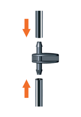 Ніпель 6мм для крапельної трубки 1/4" 10шт.