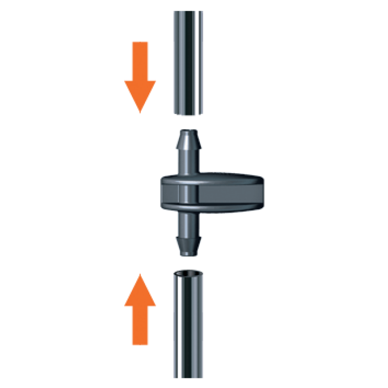 Ніпель 6мм для крапельної трубки 1/4" 10шт.