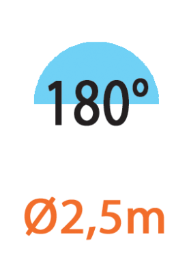 Дощувач мікро 180° 2,5м 10шт.