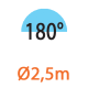 Дощувач мікро 180° 2,5м 10шт.