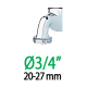 Штуцер 1/2"-3/4"В*16/6мм для крапельної трубки 1/4"-1/2"
