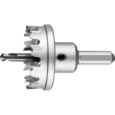Коронка 45мм твердосплавна нерж. 8мм  в зборі з адаптером