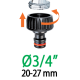 Пістолет-розпилювач + 2 конектора 1/2" аквастоп, адаптерконектора 1/22-3/4"Н бл.