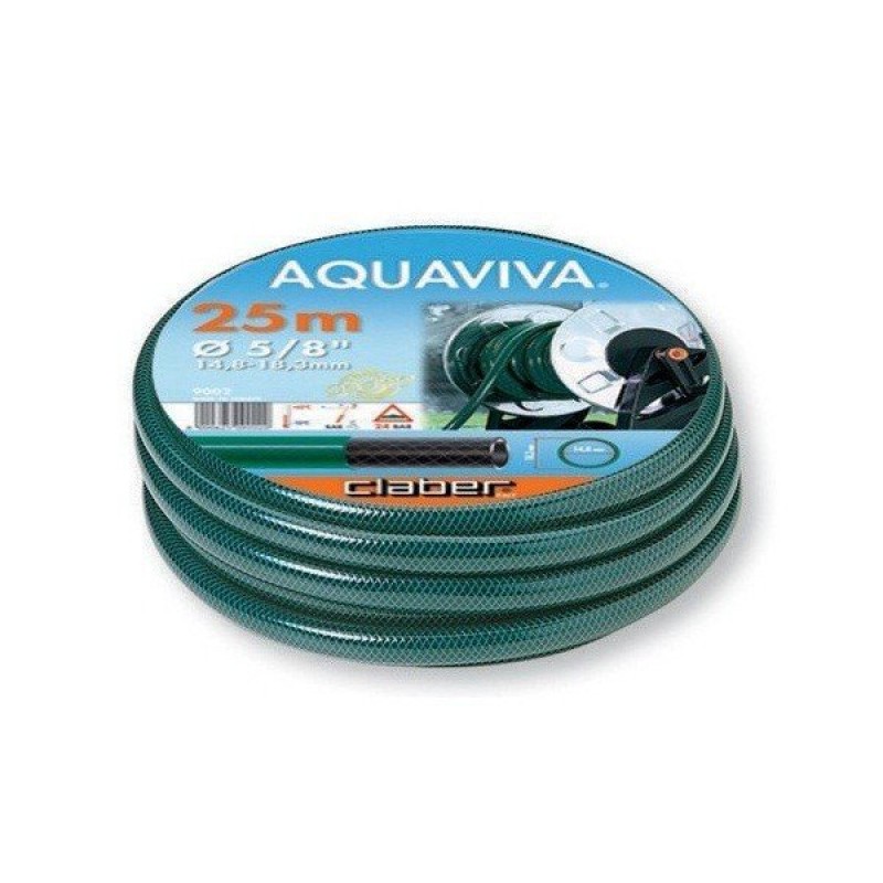 Шланг поливальний 5/8" 25м Aquaviva Claber, зелений
