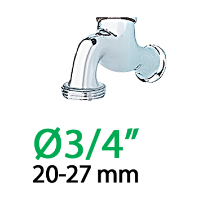 Штуцер 1/2"-3/4"Н*16мм для капельної трубки 1/2" з затисканням