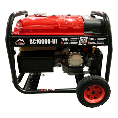 Генераторна установка SC10000-III (бензин/газ) 1ф  7,5кВт/6,3кВт, ел.старт, бак-25л, колеса