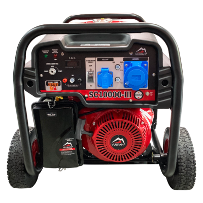 Генераторна установка SC10000-III (бензин/газ) 1ф  7,5кВт/6,3кВт, ел.старт, бак-25л, колеса
