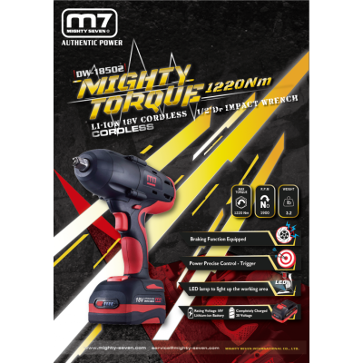 Гайкокрут акум. 18В, 5Aг, 1000Nm, Li-ion, 1/2` DW-18502 Гайкокрут акум. 18В, 5Aг, 1000Nm, Li-ion, 1/2` DW-18502