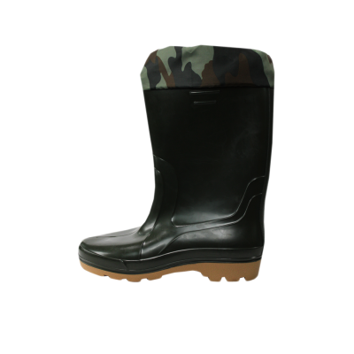 Чоботи гумові 41р. `Майстер із манжетом` ПВХ зелені, затяжка, низькі