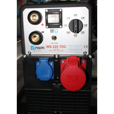 Апарат дугового зварювання з генераторною установкою  FM8220W 3ф-6,5кВА/1ф-3,5кВА, звар.стр-220А, двиг.Mitsubishi, бак 6,2л, руч.старт