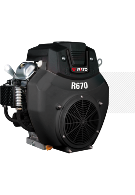 Двигун бенз. Rato R670D/вал 28,575мм; 15,5кВт, 3600об/хв, 4-тактний двоциліндровий