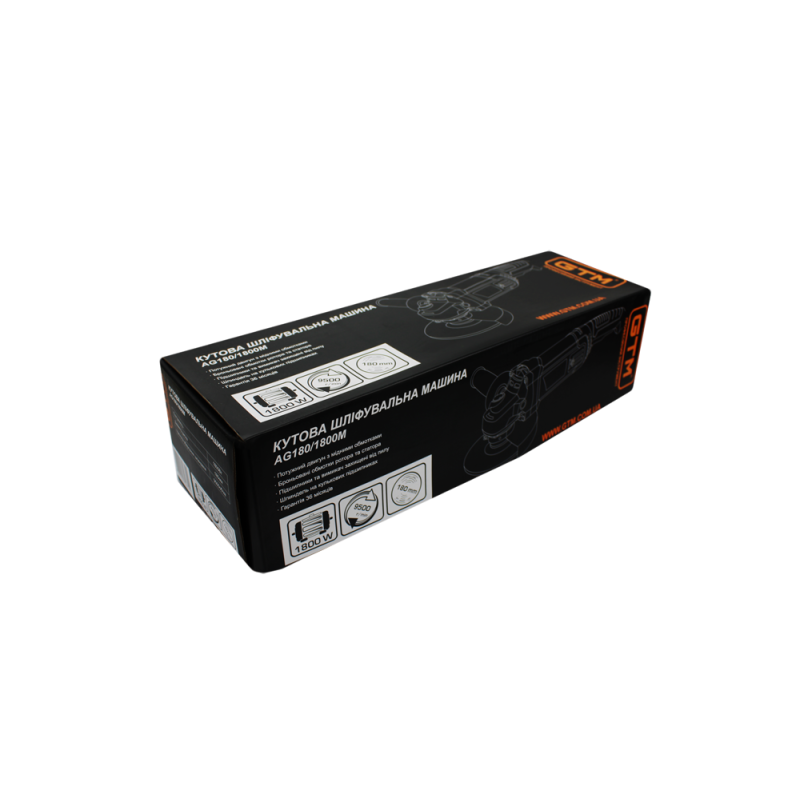 Кутова шліфмашина 180мм AG180/1800M 1800Вт, 9500об/хв, М14